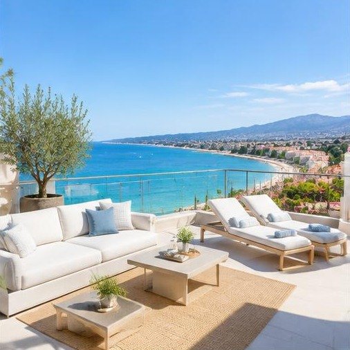 2 pièces vue mer, terrasse à Mont Boron